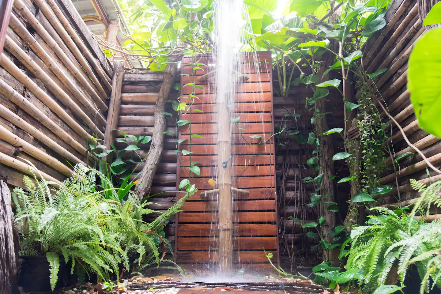 Rainforest Inspired Outdoor Shower