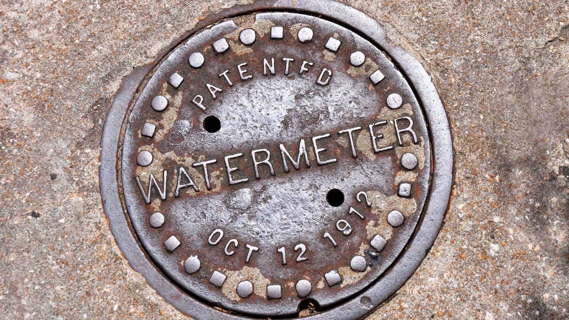 Water Meter Cover In Concrete