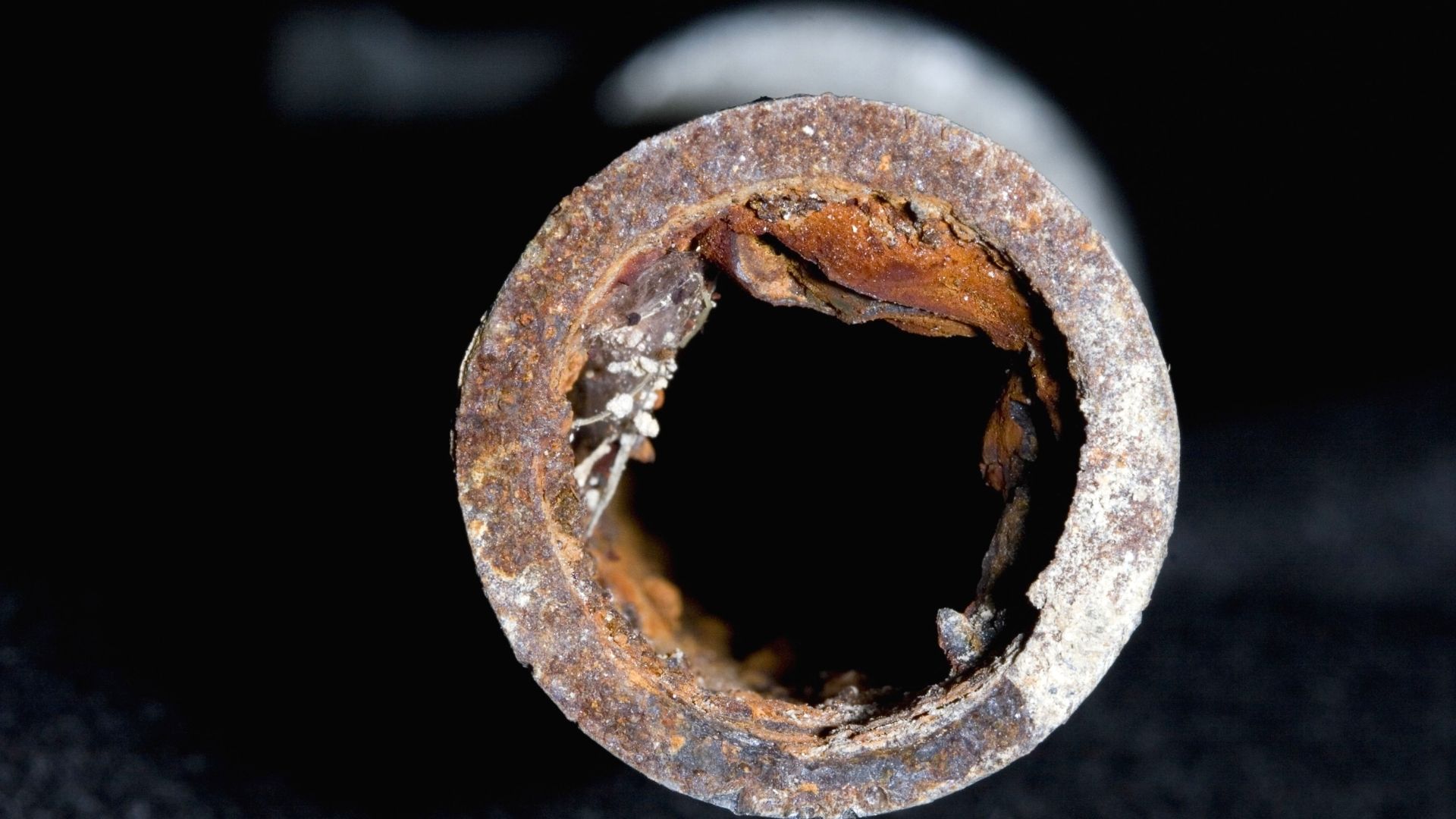 Close Up Of Small Corroded Pipe