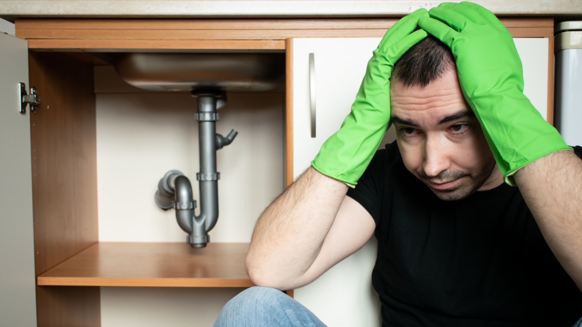 Person Stressed Over Plumbing Issues