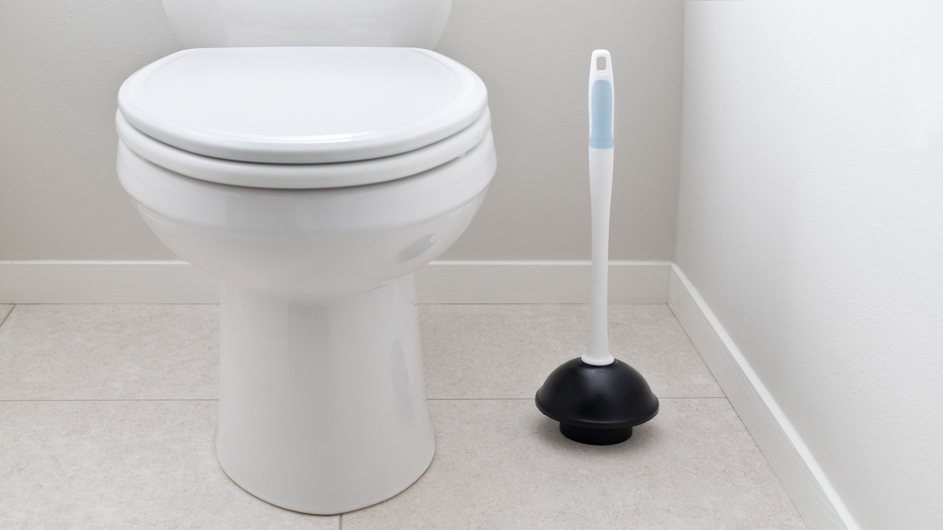 Unclogging A Toilet With A Plunger